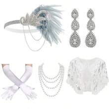 1920s Vintage Style Party Costume Set - Suitable For Fashion Enthusiasts Seeking Classic Retro Style To Attend Vintage Themed Events, Halloween - Multicolor - View 18