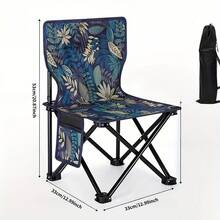 1pc Outdoor Folding Moon Chair, Beach Chair, Fishing Chair, Foldable Camping Table And Chair, Portable Outdoor Leisure Camouflage Folding Chair, Foldable Stool, Portable Sketching Folding Chair, Camping Chair, Fishing Gear, Beach Accessories, Spring Camping Gear, Easter Picnic Essentials, Memorial Day Outdoor Seating, Road Trip Necessity, Beach Travel Essential - Multicolor - View 2