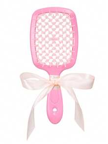 Bows Grid Comb With Loose Hair Design, Hollowed-Out Structure, Ergonomic Handle, Anti-Static, Reduces Hair Breakage, Easy To Clean, Suitable For All Hair Types, Curly Hair, Straight Hair, Loose Hair, Oily Hair. Travel Equipment, Hair Care Tools, Hair Styling Products, Multi-Functional Hair Brush, Suitable For Hair Salons, Barber Shops, And Home Use - Multicolor - View 15