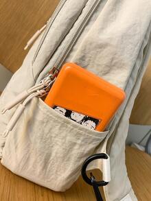 peach tree 1个男女通用尼龙休闲单肩包，轻便斜挎包，多功能日常旅行信使包，桃树图案 - 彩色 - 查看 11