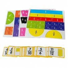 Children's Early Education Fraction Learning Toy, Fraction Plate Cognitive Math Learning Set, Thinking Puzzle Toy, Math Fraction Learning Educational Tool (Non-Magnetic, No Magnets) - Multicolor - View 11