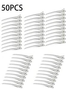 1.8 Inch Matte Silver Single-Tooth Hair Clip, Professional Styling Alligator Clip - Large Hairpin 9CM - View 9