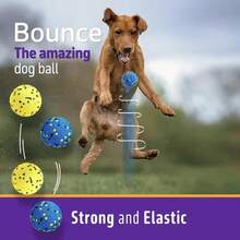 1pc Pet Toy Ball, Bouncy Chew Toy Ball For Dogs - Multicolor - View 1