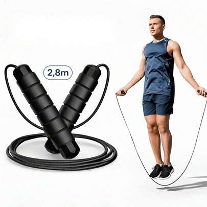 Corda de Pular Crossfit Profissional 2,8m Ajustável com Rolamento Academia Fitness