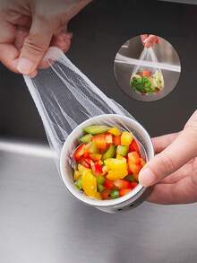 100/200pcs Sink Strainer, Kitchen Sink Filter Bags, Mesh Sink Drain Catcher, Collect Food Residue, Kitchen Drain Garbage Bag, Kitchen Accessories, Kitchen Filtering Tools - View 2