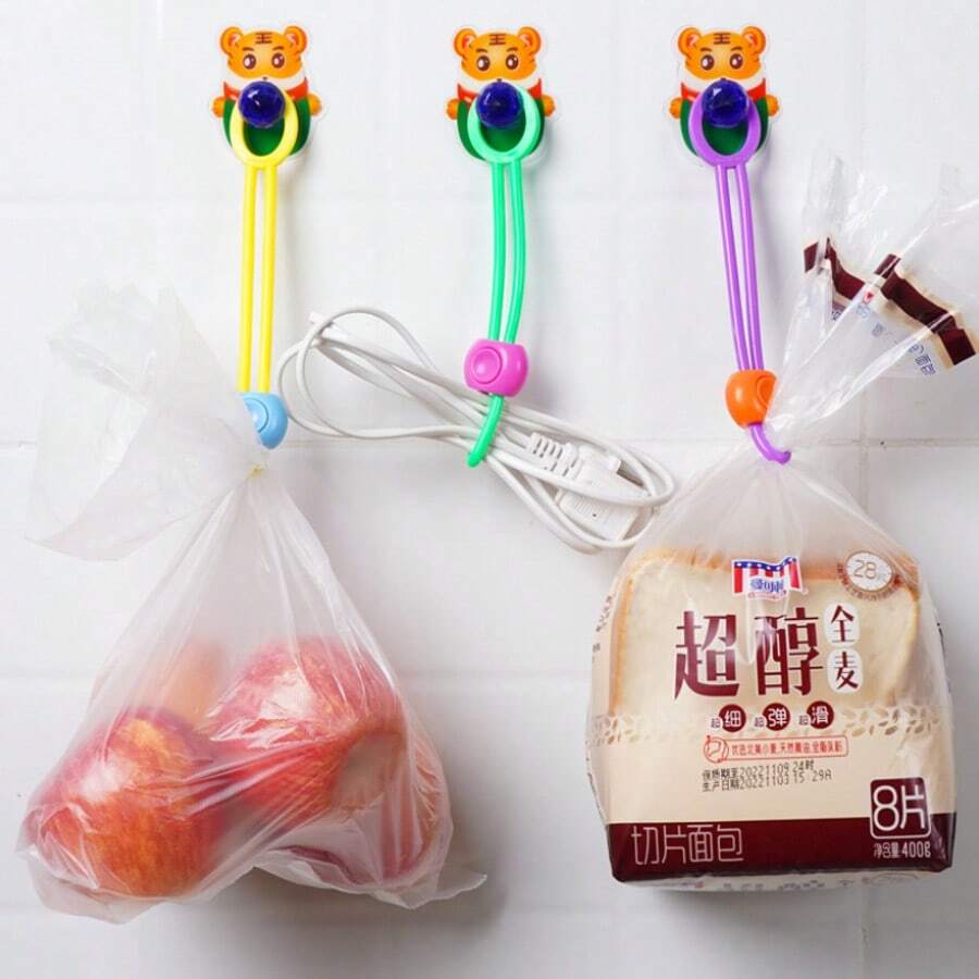 10条全新彩色封口带,实用厨房食品保鲜捆扎绳,多用途封口夹 - 彩色 - 查看 1