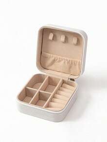 1 hộp đựng trang sức hai lớp có khóa, hộp đựng nhẫn trang sức sang trọng tối giản dung tích lớn, hộp đựng bông tai vàng tinh tế. - Nhiều màu - Xem 15