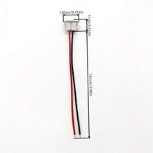 5/10pcs White Type-C 2P USB Adapter, Female To Male Connector With Red/Black PVC Cable, 3A Current, Suitable For Electric Toothbrush, Small Fan And Various DIY Electronic Projects - White - View 2