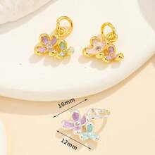 1pc/4pcs/8pcs Delicate Mini Lilac & Osmanthus Flower 3D Pendant DIY Beaded Necklace & Earring Jewelry Accessories - Multicolor - View 2