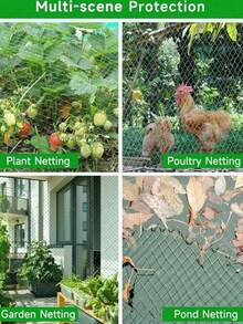 1pc Green Anti-Bird Net, Vegetable & Fruit Anti-Bird & Insect Net, Grape Protection Net, Garden Anti-Bird Net, Protective Net To Flowers, Seedlings, Plants, Suitable For Fruit Trees & Plants, Against Birds, Deer, Squirrels, Etc. - Green - View 6