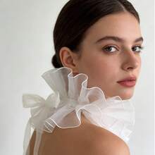 1pc Versatile Fashion Detachable Collar Neck Decor, Suitable For Stage Performance And Wedding Photography Accessories - White - View 2