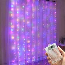 100-600 Luces de Cortina LED Alimentadas por Batería, Luces Colgantes Decorativas, 8 Modos de Iluminación, Luces de Decoración para Dormitorio del Hogar, Luces de Cortina para Decoración Interior, Decoración Colgante para Árbol de Navidad, Luces de Decoración para Boda y Fiesta, Regalo de Cumpleaños, Feliz Año Nuevo, Día de San Valentín, Decoración de Ambiente Festivo, Fiesta de Despedida de Soltero, Fiesta de Cumpleaños - Guirnalda de luces LED tipo cortina con caja de baterías - Ver 16