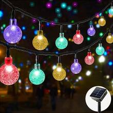Summer 2026 Outdoor Led String Lights, Solar Outdoor Lights, Suspended Crystal Ball Lights, 25/110/210 Led, 8 Lighting Modes, Solar Fairy Tale String Lights, Suitable For Garden, Courtyard, Porch, Wedding Party - 110 đèn LED - Xem 3