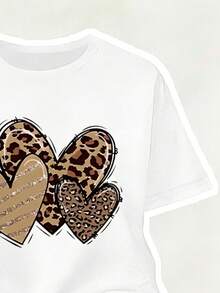 女童卡通印花圆领短袖上衣和喇叭裤套装 - 白色 - 查看 6