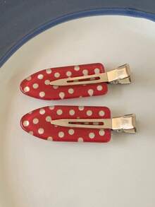 2 kẹp tóc chấm bi, kẹp tóc mái đa năng dành cho nữ, kẹp tóc bên hông, phụ kiện tóc ngọt ngào và thanh lịch. - Nhiều màu - Xem 12