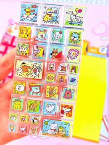 Pack d'autocollants de sceau de blocs tombants mignons, autocollants thème animal de bande dessinée imperméables, convenant pour les journaux, les albums photos, les coques de téléphone, les artisanats DIY, les fournitures de papeterie pour enfants et adolescents, la décoration de la maison, les décorations de fête, les cadeaux d'anniversaire, divers cadeaux de vacances, les fournitures à la mode, le DIY - Multicolore - Voir 9
