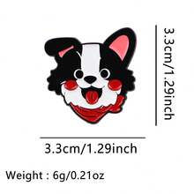 可爱卡通宠物狗珐琅徽章 趣味动物盆栽黑猫胸针翻领别针徽章 背包服装配饰 时尚首饰 朋友礼物 - 黑色 - 查看 20