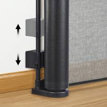 Retractable Stair Gate – 33" Tall Gate With One-Hand Operation For Stairs, Doorways, Hallways & Outdoor Use - Black - 140cm - View 6