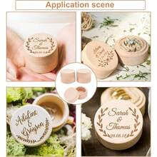 Bộ 3 hộp gỗ tròn nhỏ, hộp đựng nhẫn gỗ nhỏ để đựng bông tai, trang sức, đồ lưu niệm, kỷ vật, tóc trẻ sơ sinh, răng sữa, món quà hoàn hảo cho cha mẹ, hộp kỷ niệm di động, hộp đựng trang sức cho Ngày của Mẹ, sinh nhật, tốt nghiệp, Lễ Tạ ơn, Giáng sinh - Màu be - Xem 5