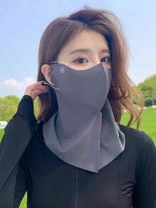 1pc New Ice Silk Anti-UV Face Mask With Neck Cover, Breathable Cycling Mask, 3D Design Seamless Sun Protection - Multicolor - View 5