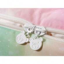 NTBED - Juego de ropa de cama con cierre estampada de arcoíris para niños y niñas juego de edredón ligero de microfibra con purpurina con fundas de almohada ajustadas - Rosa y amarillo - Ver 7