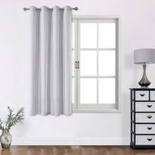1 pieza Cortina de estrella hueca, de poliéster con doble capa de encaje transparente, cortina oscurecedora para ventana de dormitorio, cortina con estilo de princesa único y lindo, adecuada para días festivos - Gris Claro - Ver 18
