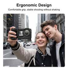 For Osmo Action 6 PULUZ Street Photography Handle ABS Plastic Hand Grip With Cold Shoe (Black) - View 7