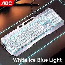 AOC Gaming And Office Mechanical Keyboard Features A Metal Panel, Floating Keycaps, An Ergonomic Streamlined Layout, And A Cool RGB Lighting System, Making It An All-Around Choice For Both Gaming And Typing. - View 7