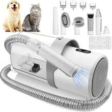 7 en 1 Aspiradora para Pelo de Perro Gato, 2.5 L Grooming Kit de Aseo para Mascotas Aspiradora, 99% Eficiencia, Incluye 7 Herramientas Aseo y 4 Peines - por defecto - Ver 8