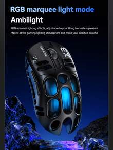 三模式人体工学RGB游戏鼠标，机械式竞技游戏鼠标，三种连接方式，适用于笔记本电脑/PC - 查看 6