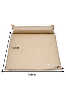 Colchoneta de dormir autoinflable, transpirable e impermeable para 2-3 personas, apta para picnic y camping - Arena dorada - Ver 7