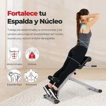 Silla Romana Plegable para Hiperextensiones con Extensión de Espalda, Banco de Abdominales para Entrenamiento de Glúteos y Abdomen en Casa - Original - Ver 3