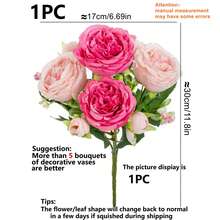 1/3 pezzi Fiore di peonia artificiale in seta, profumo simulato, adatto per decorare casa, sala da pranzo, soggiorno, giardino esterno, utilizzabile per decorare matrimoni, giardini di famiglia e feste, fiori artificiali, fiori da matrimonio, profumo da sposa, forniture per matrimoni, decorazione per matrimoni, fiori decorativi, decorazione primaverile - Sabbia rossa - Visualizzare 11