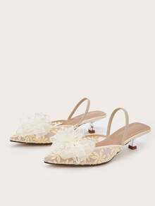 2024 New Arrival Women's Elegant Fashion Backstrap Niche Design Shoes (Asymmetrical Shoe Upper Cut) - Apricot - View 5