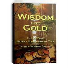1-Piece Gold Canvas Art - 22 Financial Tips From The Richest People In Babylon - Suitable For Living Rooms, Bedrooms, Offices, Studies, Hallways, Entrances, Dining Rooms, And Office Decoration. Inspiring Wall Art, Durable Canvas Material, Wall Decoration. - 1PC - View 2