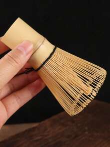1pc Natural Bamboo Matcha Whisk - Traditional Matcha Starter Kit - Broom Making Tools For Japanese Tea Ceremony - Multicolor - View 9
