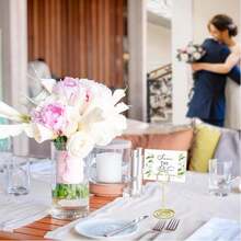 Bộ 20 giá đỡ số bàn - Giá đỡ số bàn 3,35 inch, giá đựng thẻ tên cho tiệc cưới, lễ tốt nghiệp, tiệc chiêu đãi, nhà hàng, gia đình, chụp ảnh, văn phòng, ghi nhớ (Màu vàng, 3,35") - Xem 7