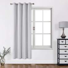 1 pieza Cortina de estrella hueca, de poliéster con doble capa de encaje transparente, cortina oscurecedora para ventana de dormitorio, cortina con estilo de princesa único y lindo, adecuada para días festivos - Gris Claro - Ver 24