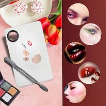Bộ dụng cụ trang điểm chuyên nghiệp 4 món bằng thép không gỉ, bao gồm bảng pha màu, thìa trộn màu, muỗng lấy kem nền và cọ trang điểm. Thích hợp cho cả nam và nữ để trang điểm nền, trang điểm mắt và pha màu môi. Cọ trang điểm và bảng pha màu dễ dàng vệ sinh, giữ cho tay luôn khô thoáng. - Nhiều màu - Xem 8