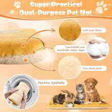 1pc Bunny Bed,Guinea Pig Hamster Warm Mats Bed Hamster Sleep Pad Squirrel Hedgehog Soft Cushion Rabbit Chinchilla Bed Mat House Nest - Multicolor - View 9