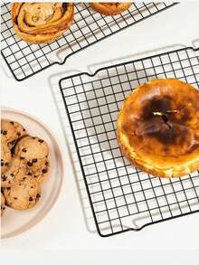2 件装烘焙冷却架，16x10 英寸烘焙架，加厚金属丝饼干架，适用于烹饪、烘焙、烧烤、晾干、烤箱，适配半尺寸烤盘，黑色圣诞派对 - 彩色 - 查看 6