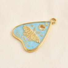 1pc/4pcs Cute Delicate 304 Stainless Steel Vacuum Electroplated Heart & Butterfly Pattern Multi-Color Drip Oil Jewelry Pendant Charm Suitable For DIY Necklace Bracelet Earring Jewelry Making - S3259 - View 8