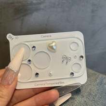 Pearl Bowknot Sparkling Rhinestone Smartphone Camera Lens Protective Film Easter Spring Gift - Multicolor - View 11