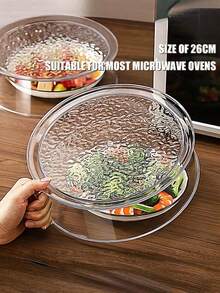 Multifunctional Microwave Splash Guard With Handle - Heat Resistant Up To 200°C, 360° Splash Cover, Keeps Vegetables, Fruits And Dishes Warm - Fits Most Microwaves, Fridges And Freezers, Easy Grip, For Meal Prep, Durable Splash-Proof Plastic, Stackable And Easy To Clean, Suitable For Restaurant, Camping, Outdoor Grilling And Everyday Home Use, Kitchen Prep Accessory - 彩色 - 查看 10
