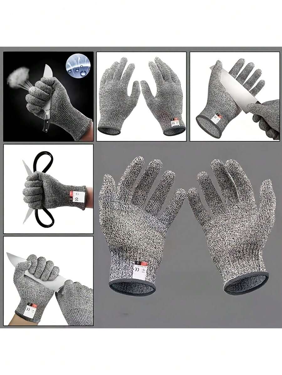 Guantes de cocina resistentes a cortes de 5 niveles - Lavables, ajuste cómodo, sin plomo, guantes resistentes a cortes para la cocina, jardinería