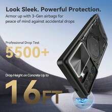 360 °   Rotating Ring Holder Magnetic Anti-Drop Phone Case, Compatible With IPhone 11/12/13/14/15/16 Pro Max, S22/23/24+ A04/A05/A14/A15/A24/A25/A34/A54, Pixel 6/7/8/9 Pro, TPU Material Full Body Phone Cover - màu đen - Xem 4