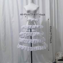 Falda plisada con hueso de acero largo, falda fruncida dulce - Multicolor - Ver 3