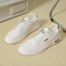 男士休闲一脚蹬运动鞋，透气耐穿平底鞋，适合春季、秋季及所有季节穿着 - 綠色 - 查看 3