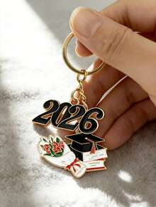 1pc/10pcs 2026 Graduation Keychain, Commemorative Graduation Gift Keyring, Unisex Alloy Oil Drop Graduation Cap Keychain, Graduation Ceremony Souvenir Gift, Backpack/Handbag Pendant, Daily & Holiday Accessory Gifts For Mother, Father, Graduation, And Teacher - Multicolor - View 19