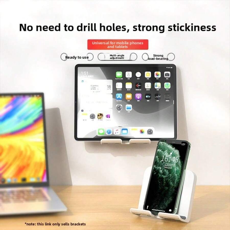 2026 Latest Lazy Phone Wall Mount, Multifunctional, No Drilling Required, Desktop Rotating Phone Stand, Suitable For Bathrooms And Kitchens